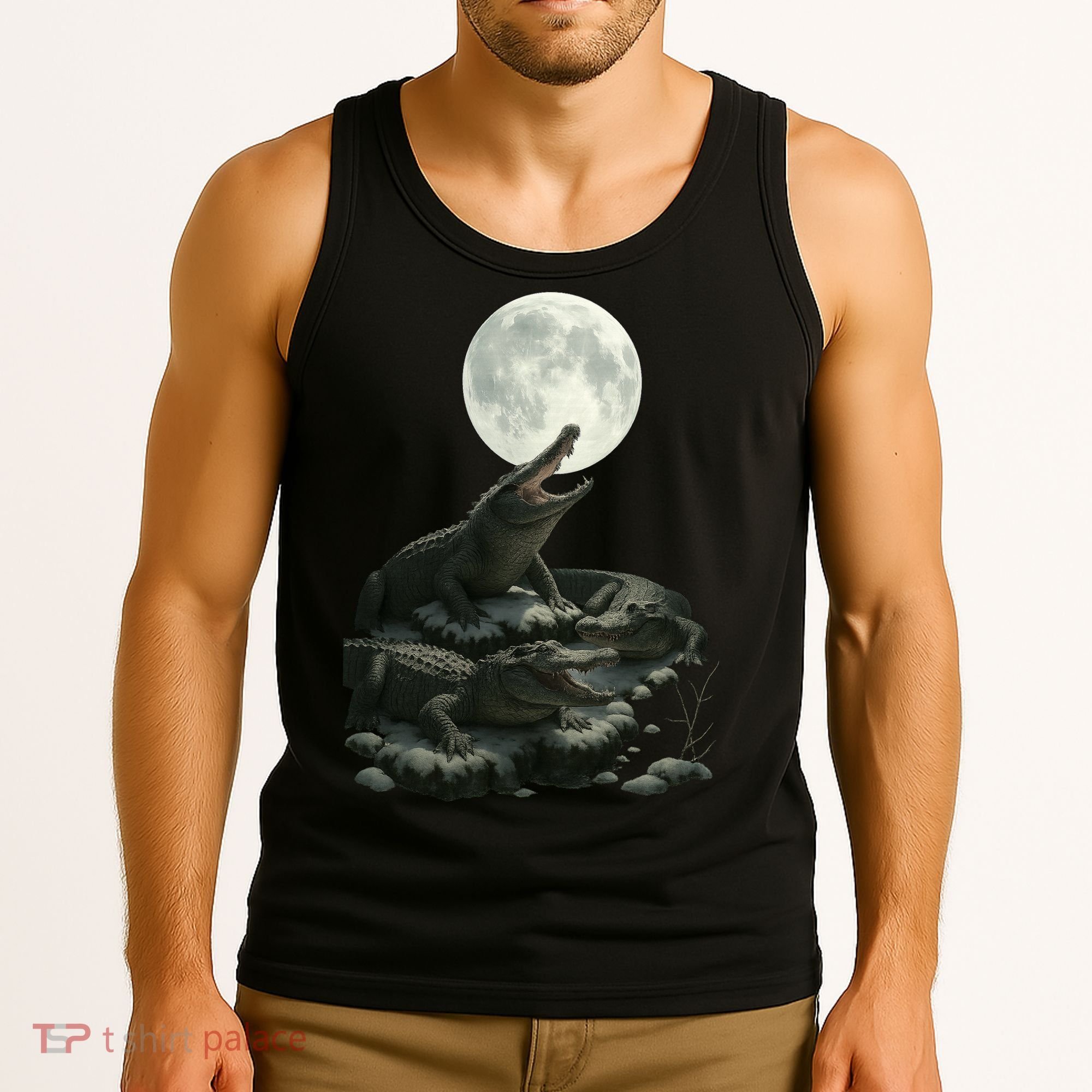 Three Alligator Moon Tank Top