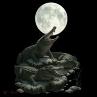 Three Alligator Moon Tank Top thumb 6