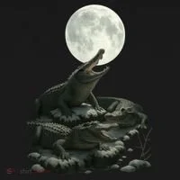 Three Alligator Moon Tank Top thumb 6