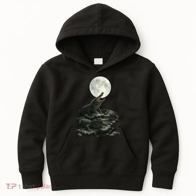 Three Alligator Moon Kids Hoodie