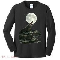 Three Alligator Moon Kids Long Sleeve Shirt thumb 0