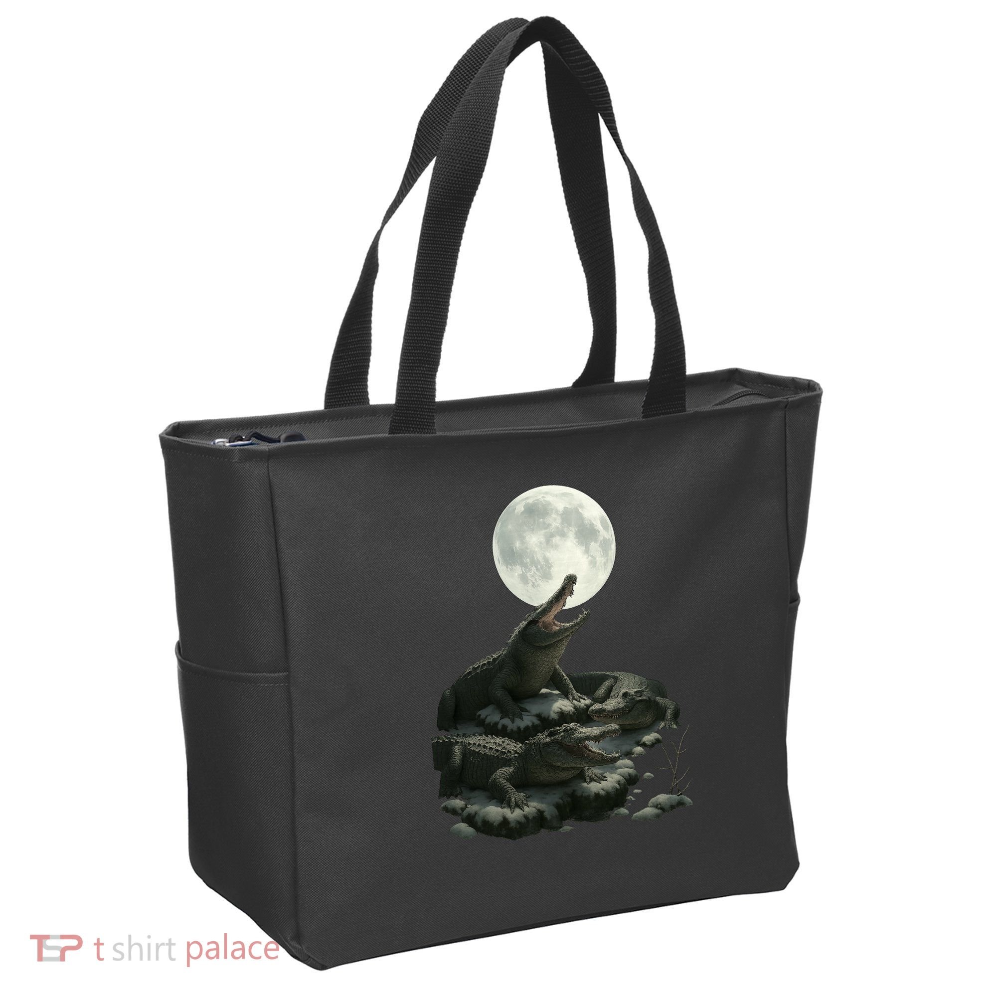 Three Alligator Moon Tote Bag