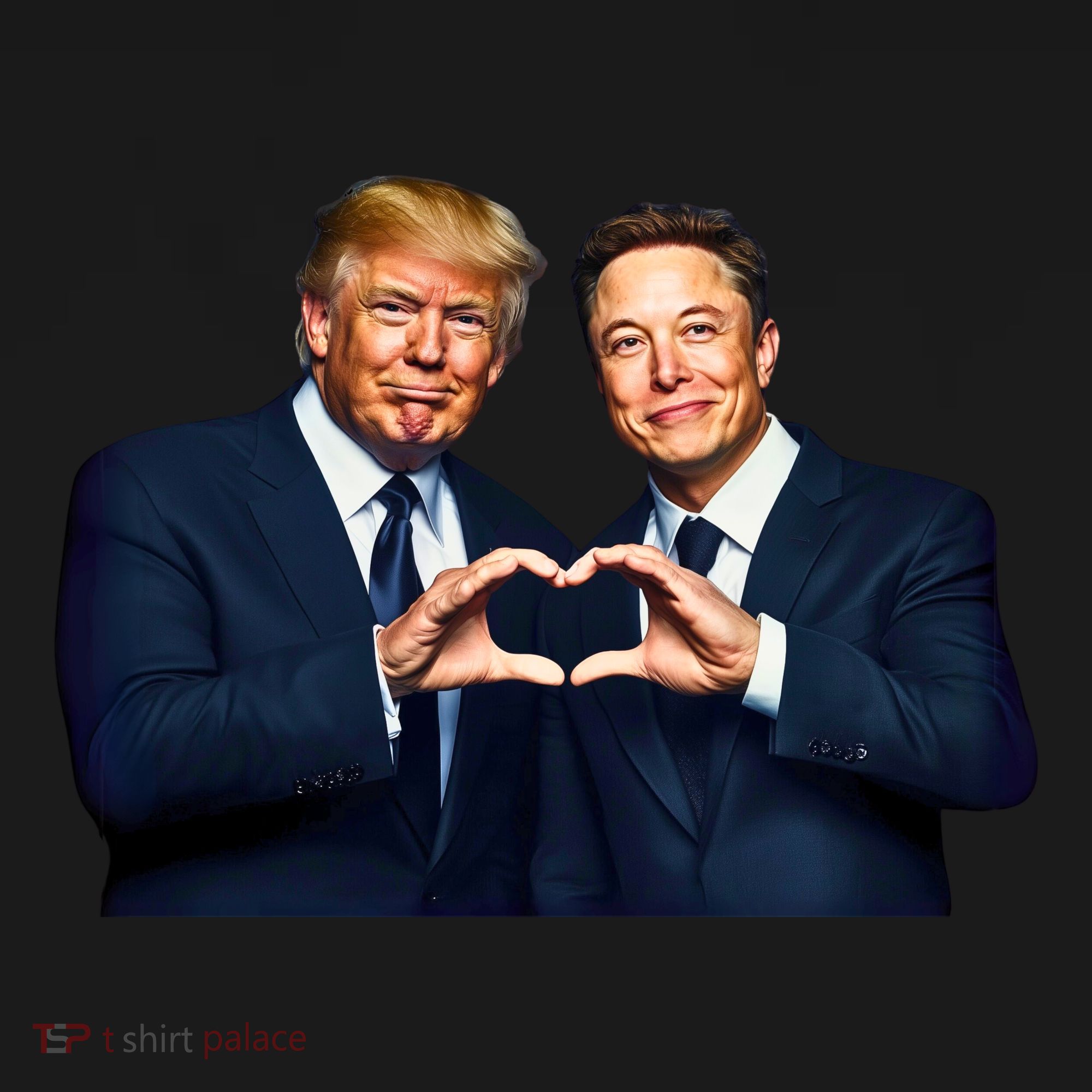 Trump And Musk One Heart Team Funny Backpack