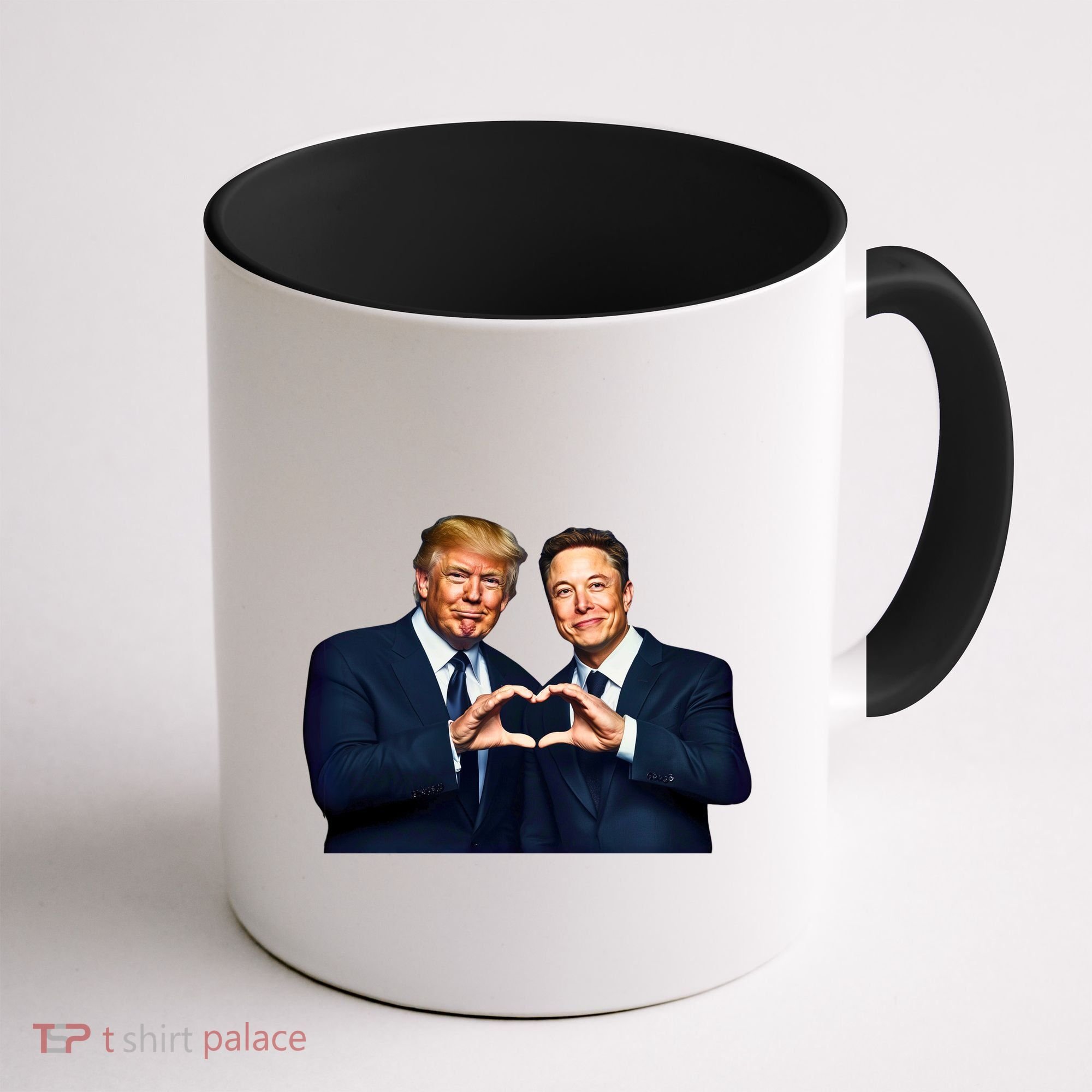 Trump And Musk One Heart Team Funny Coffee Mug