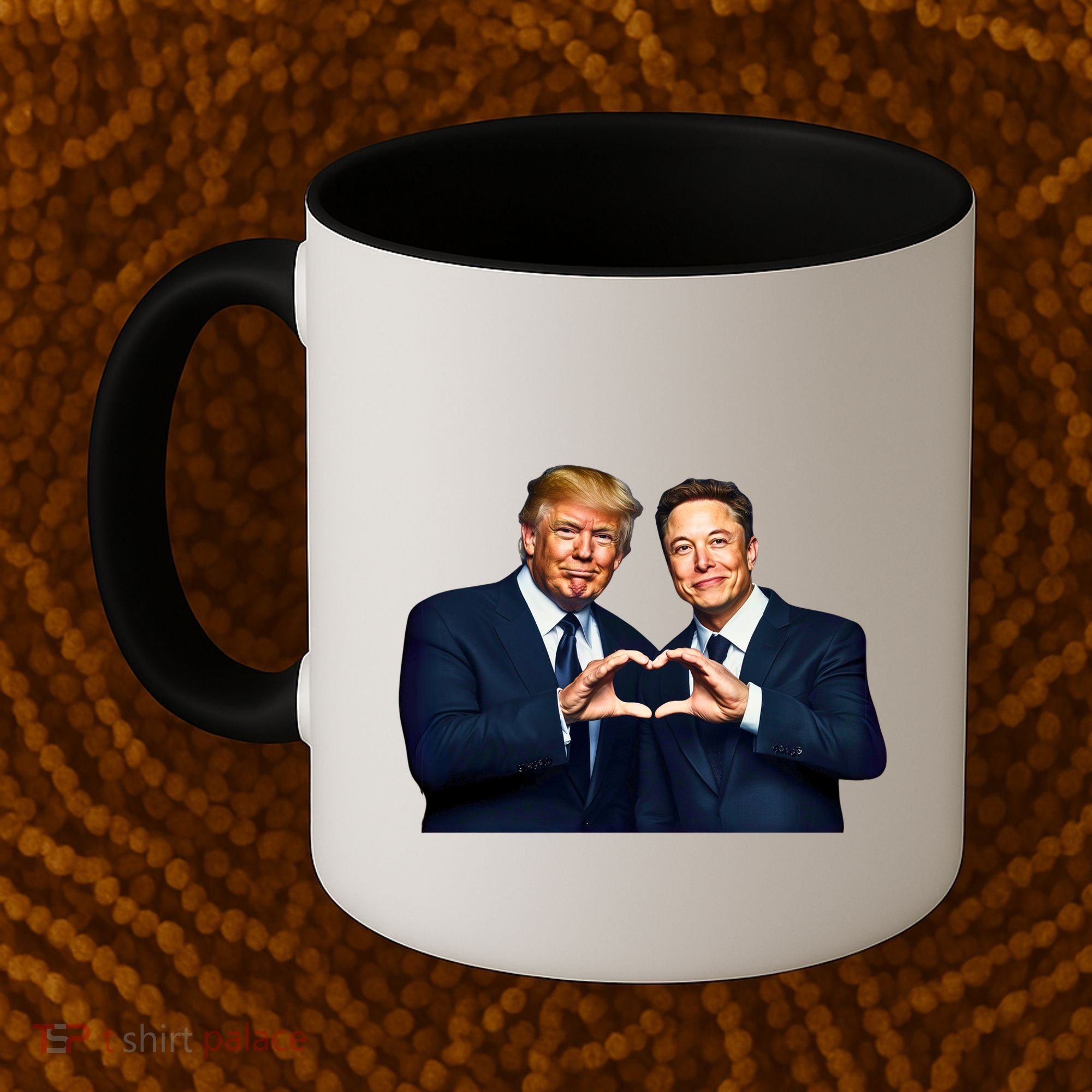 Trump And Musk One Heart Team Funny Coffee Mug