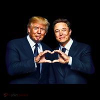 Trump And Musk One Heart Team Funny Coffee Mug thumb 5