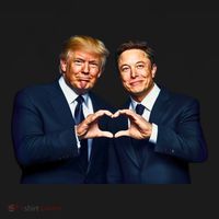 Trump And Musk One Heart Team Funny Women's Hoodie thumb 2