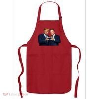 Trump And Musk One Heart Team Funny Apron thumb 0