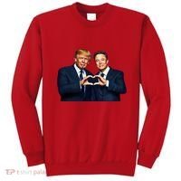 Trump And Musk One Heart Team Funny Sweatshirt thumb 0