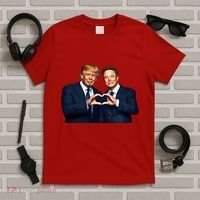 Trump And Musk One Heart Team Funny T-Shirt thumb 5