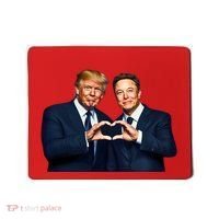 Trump And Musk One Heart Team Funny Mousepad thumb 0