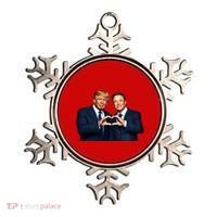 Trump And Musk One Heart Team Funny Ornament thumb 0