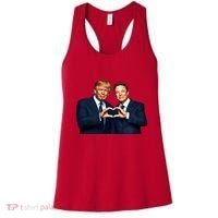Trump And Musk One Heart Team Funny Women's Tank Top thumb 0