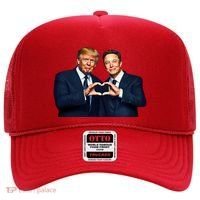 Trump And Musk One Heart Team Funny Hat thumb 0