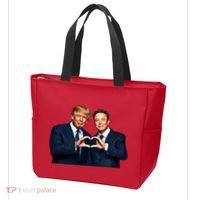 Trump And Musk One Heart Team Funny Tote Bag thumb 3