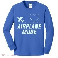 Travel Airplane Mode Vacation For World Travel Gift Kids Long Sleeve Shirt thumb 0