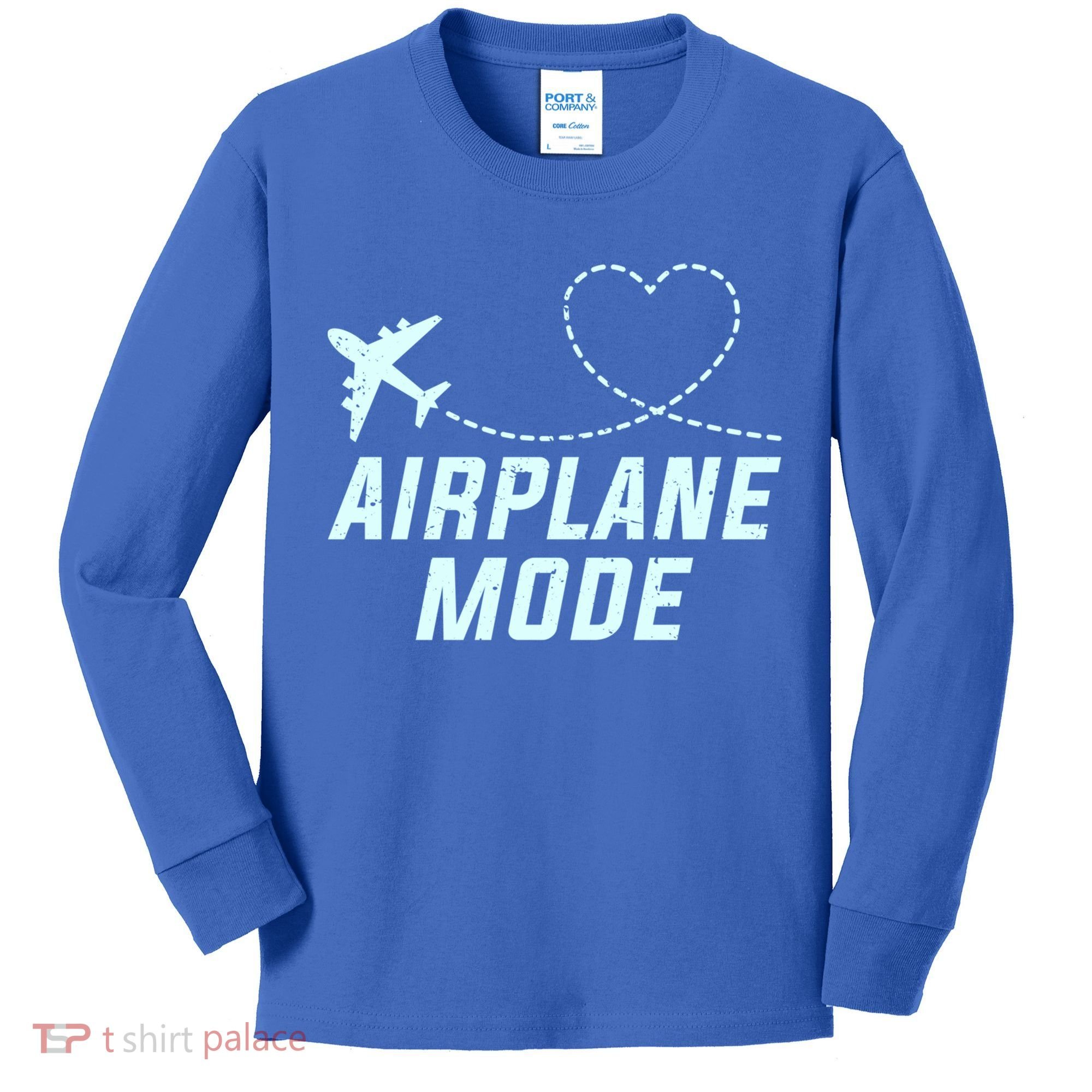 Travel Airplane Mode Vacation For World Travel Gift Kids Long Sleeve Shirt