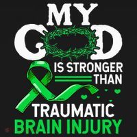 TBI Awareness My God Is Stronger Than Traumatic Brain Injury Long Sleeve Shirt thumb 2