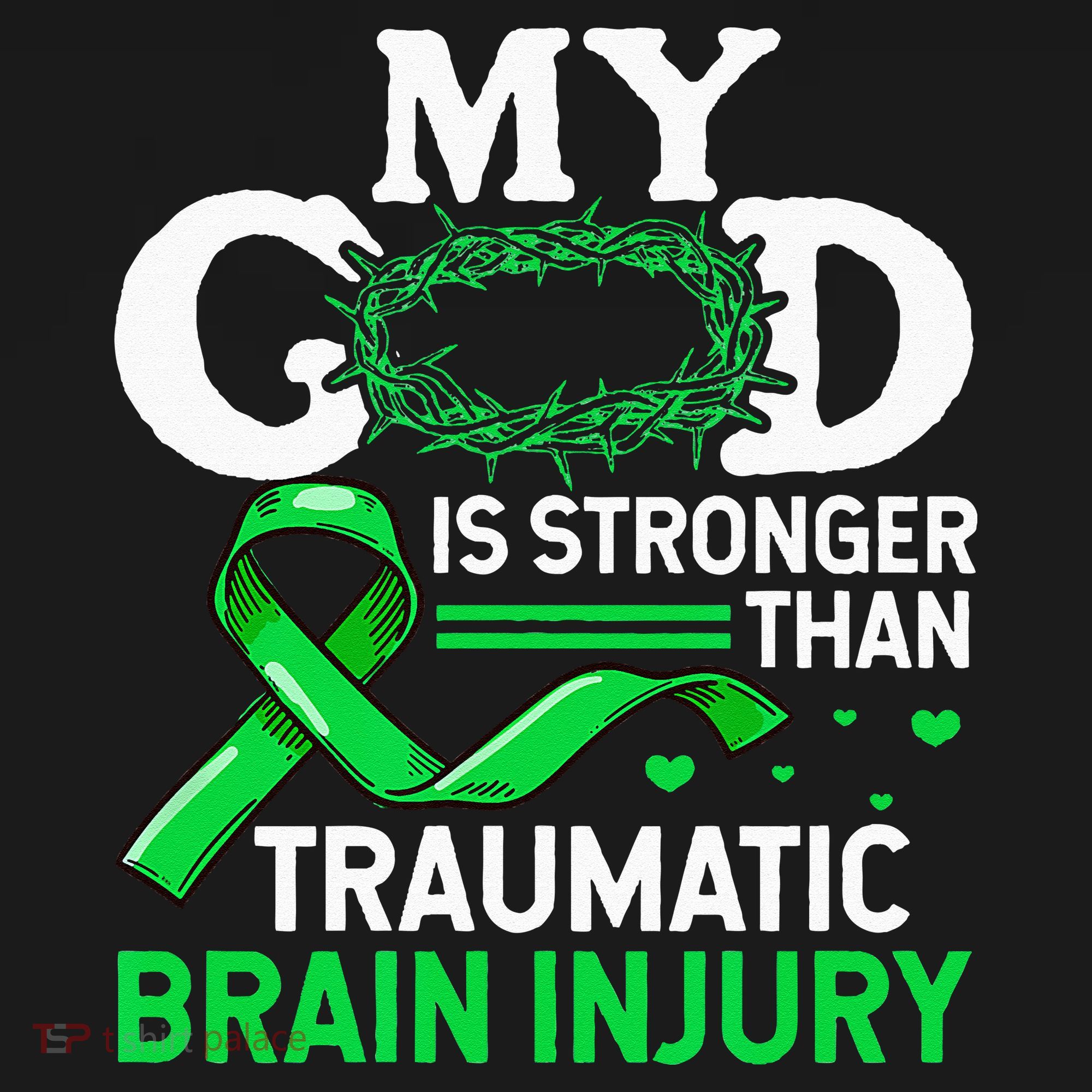 TBI Awareness My God Is Stronger Than Traumatic Brain Injury Women's Hoodie