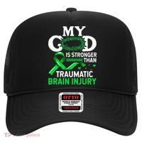 TBI Awareness My God Is Stronger Than Traumatic Brain Injury Hat thumb 0