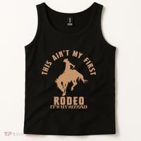 This AinT My First Rodeo ItS My Second Birthday Cowboy Tank Top thumb 2