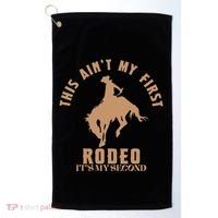 This AinT My First Rodeo ItS My Second Birthday Cowboy Golf Towel thumb 0
