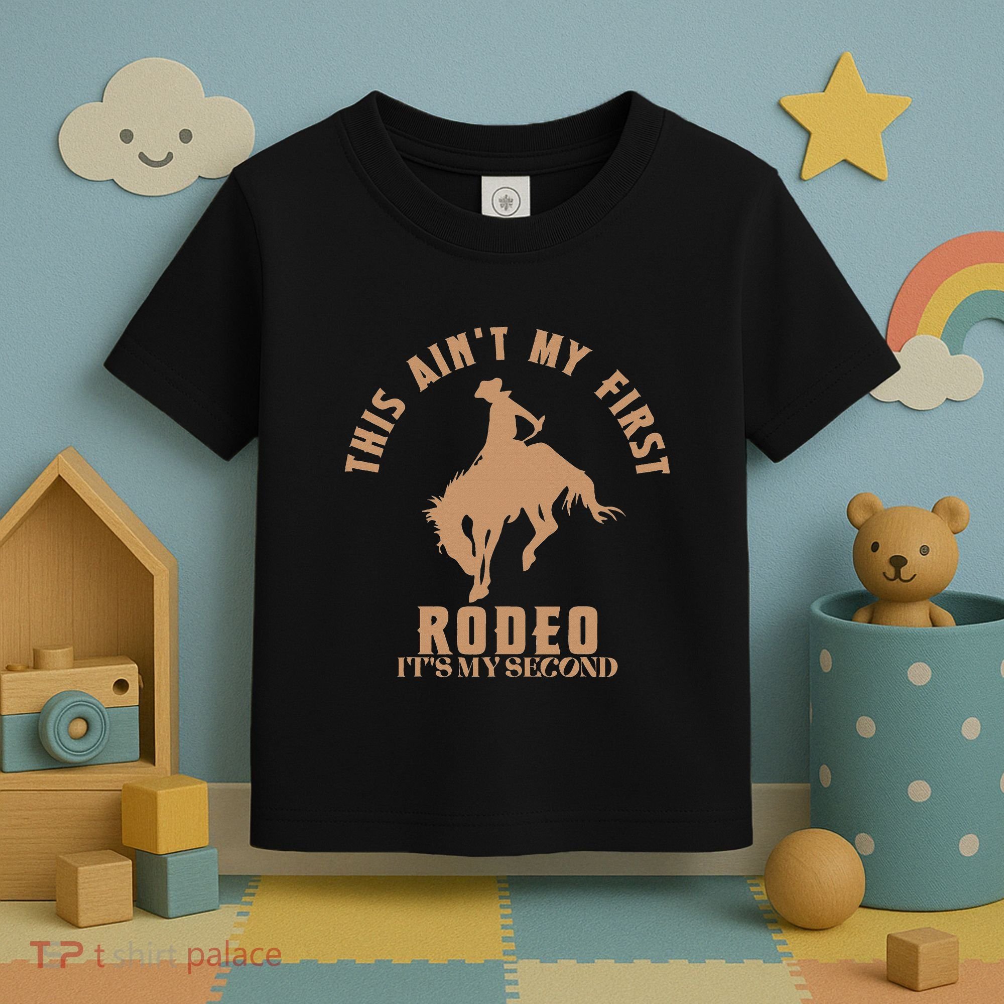 This AinT My First Rodeo ItS My Second Birthday Cowboy Toddler T-Shirt