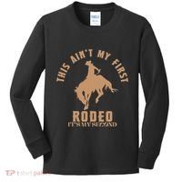 This AinT My First Rodeo ItS My Second Birthday Cowboy Kids Long Sleeve Shirt thumb 0
