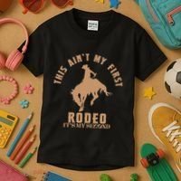 This AinT My First Rodeo ItS My Second Birthday Cowboy Kids T-Shirt thumb 3