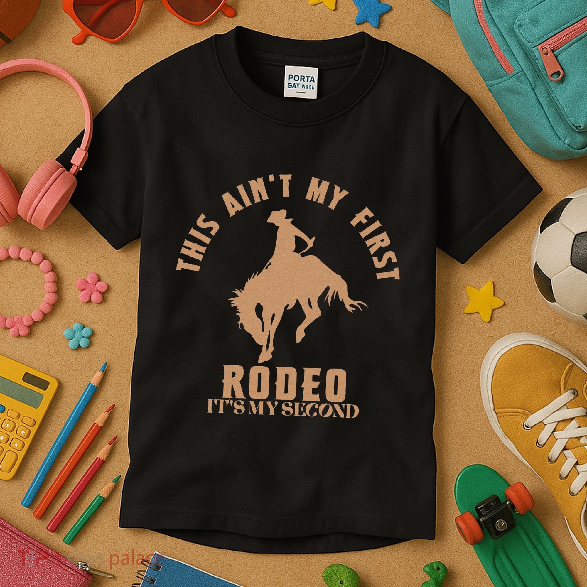 This AinT My First Rodeo ItS My Second Birthday Cowboy Kids T-Shirt