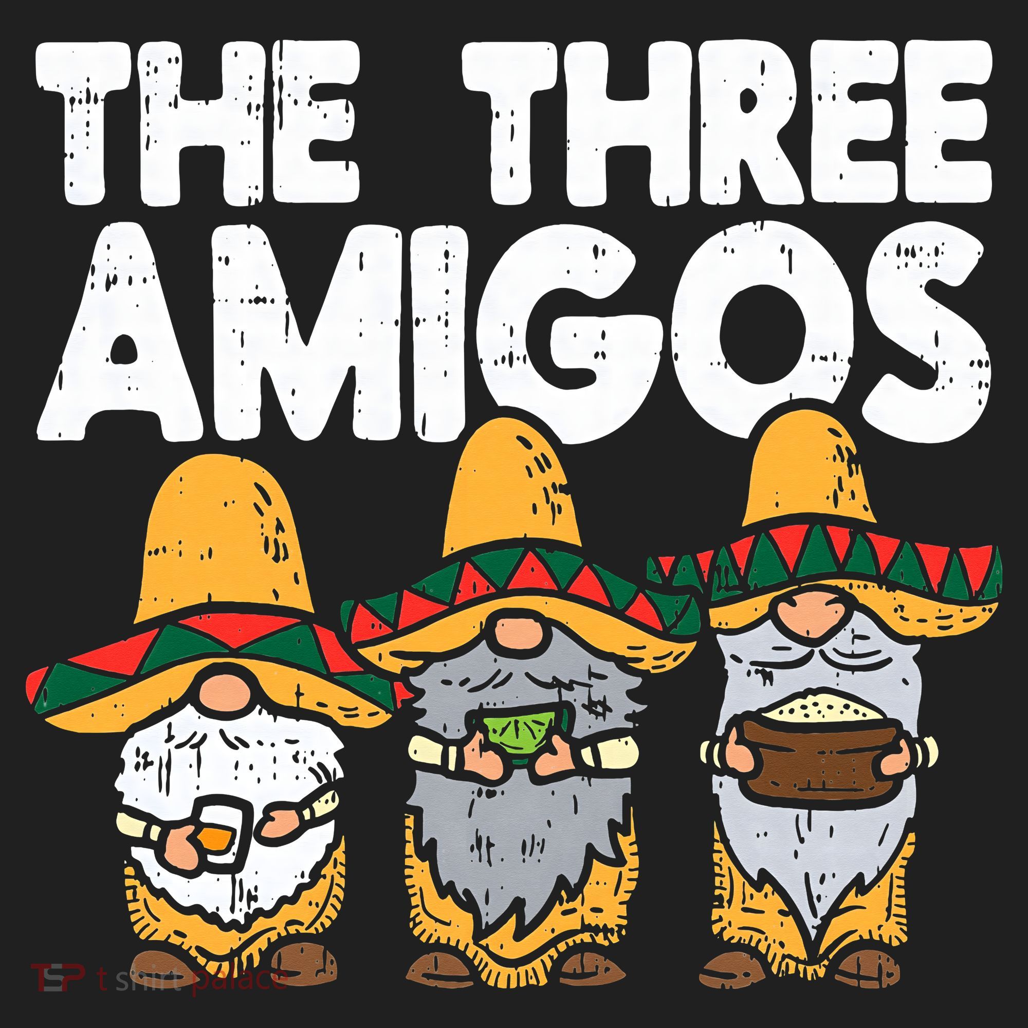 Three Amigos Mexican Gnomes Cute Cinco De Mayo Fiesta Garden Beanie