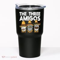 Three Amigos Mexican Gnomes Cute Cinco De Mayo Fiesta Garden Tumbler thumb 0