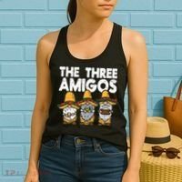 Three Amigos Mexican Gnomes Cute Cinco De Mayo Fiesta Garden Women's Tank Top thumb 2