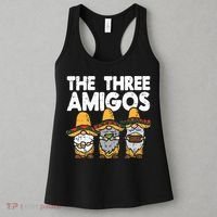 Three Amigos Mexican Gnomes Cute Cinco De Mayo Fiesta Garden Women's Tank Top thumb 3