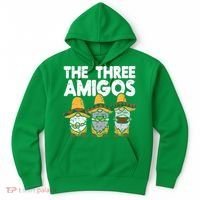 Three Amigos Mexican Gnomes Cute Cinco De Mayo Fiesta Garden Hoodie thumb 0