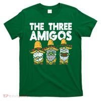 Three Amigos Mexican Gnomes Cute Cinco De Mayo Fiesta Garden T-Shirt thumb 0