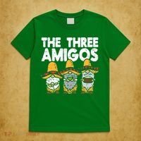 Three Amigos Mexican Gnomes Cute Cinco De Mayo Fiesta Garden T-Shirt thumb 5