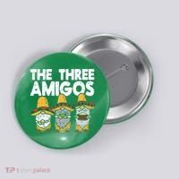 Three Amigos Mexican Gnomes Cute Cinco De Mayo Fiesta Garden Button thumb 0