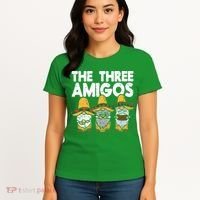 Three Amigos Mexican Gnomes Cute Cinco De Mayo Fiesta Garden Women's T-Shirt thumb 4