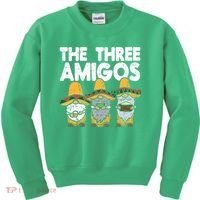 Three Amigos Mexican Gnomes Cute Cinco De Mayo Fiesta Garden Kids Sweatshirt thumb 0