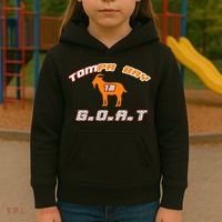 Tamp Bay Football GOAT Brady 18 Kids Hoodie thumb 3