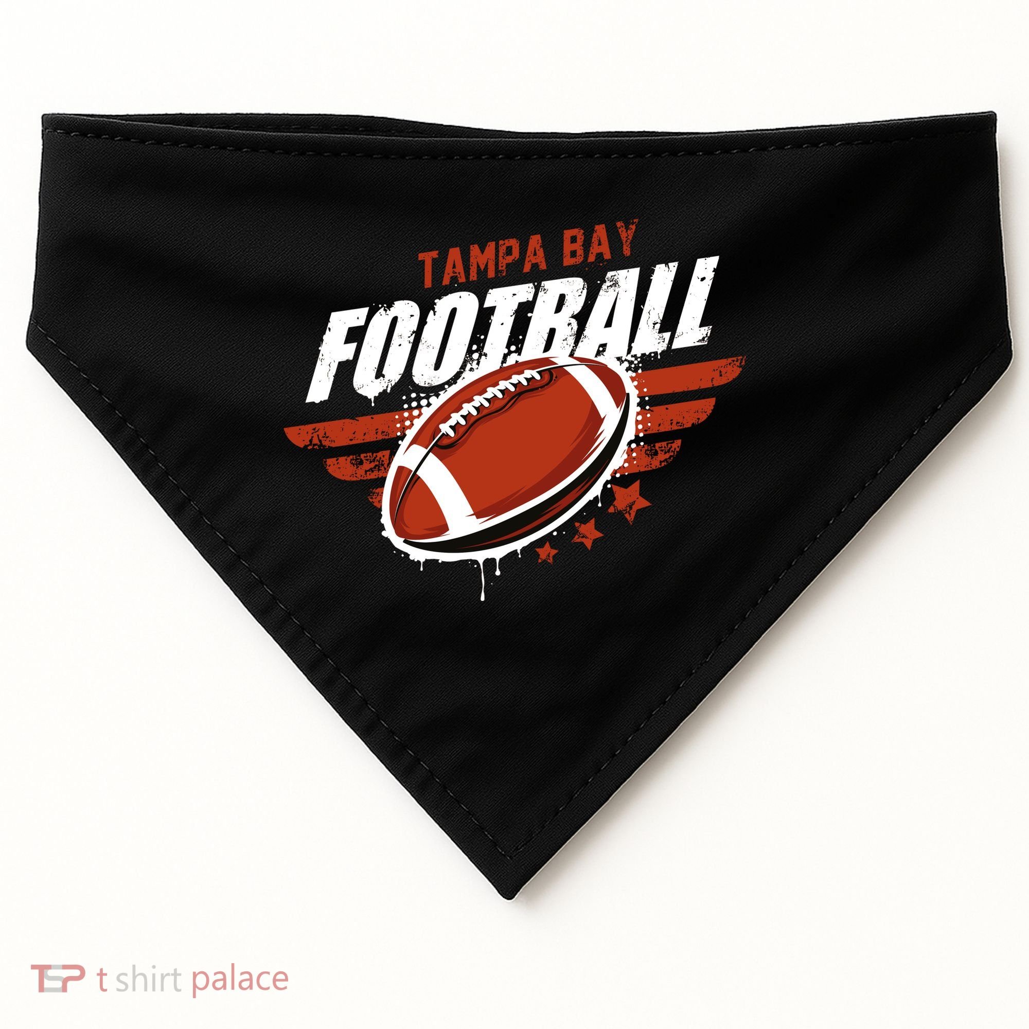 Tampa Bay Football Distress USA-Made Doggie Bandana