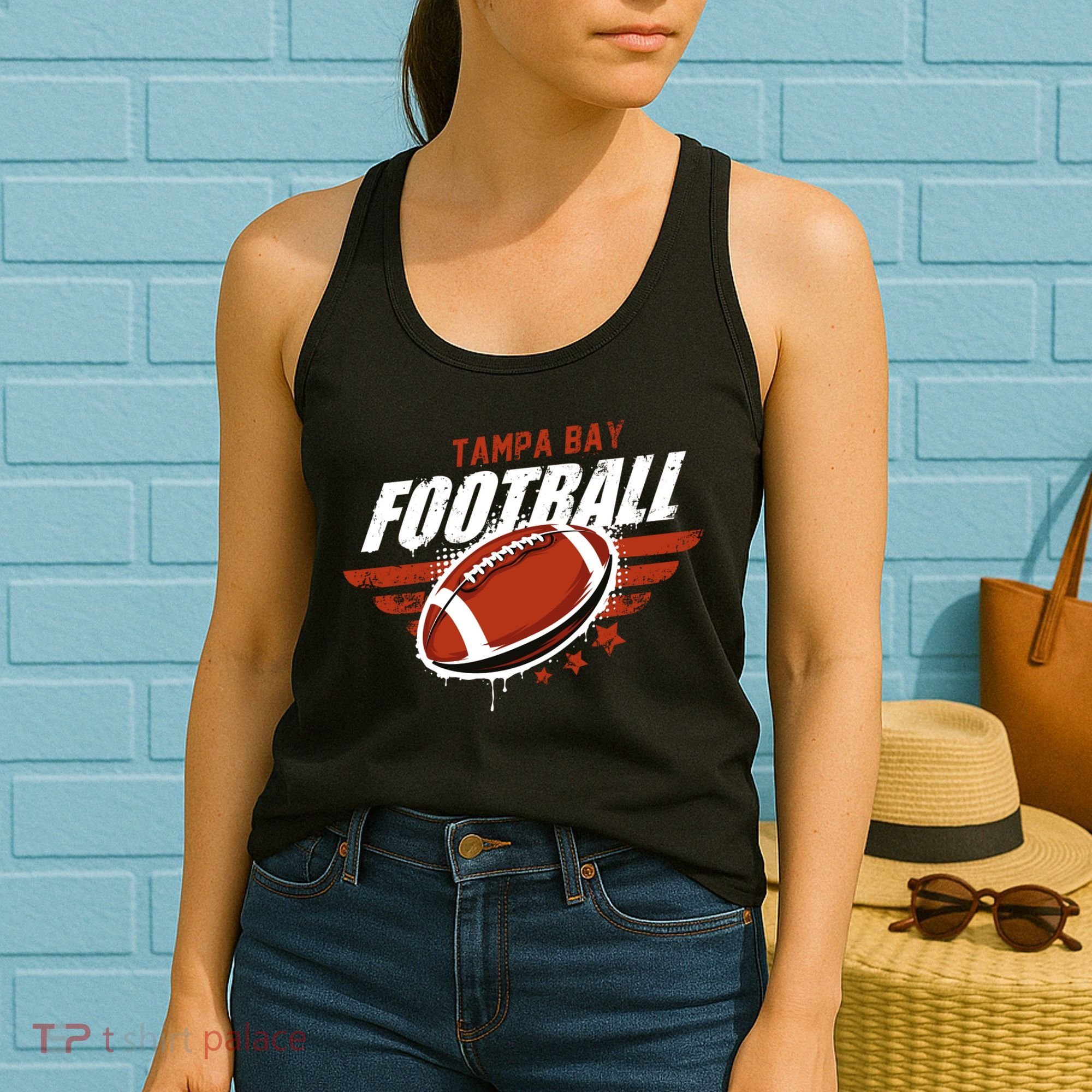 Tampa Bay Football Distress Women's Tank Top