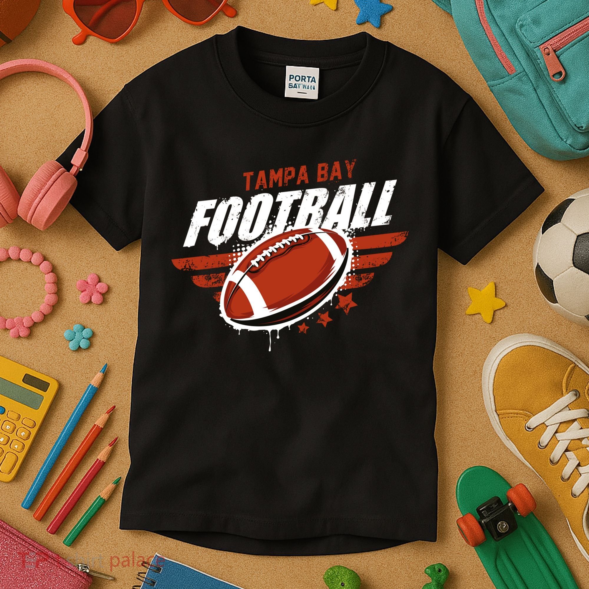 Tampa Bay Football Distress Kids T-Shirt