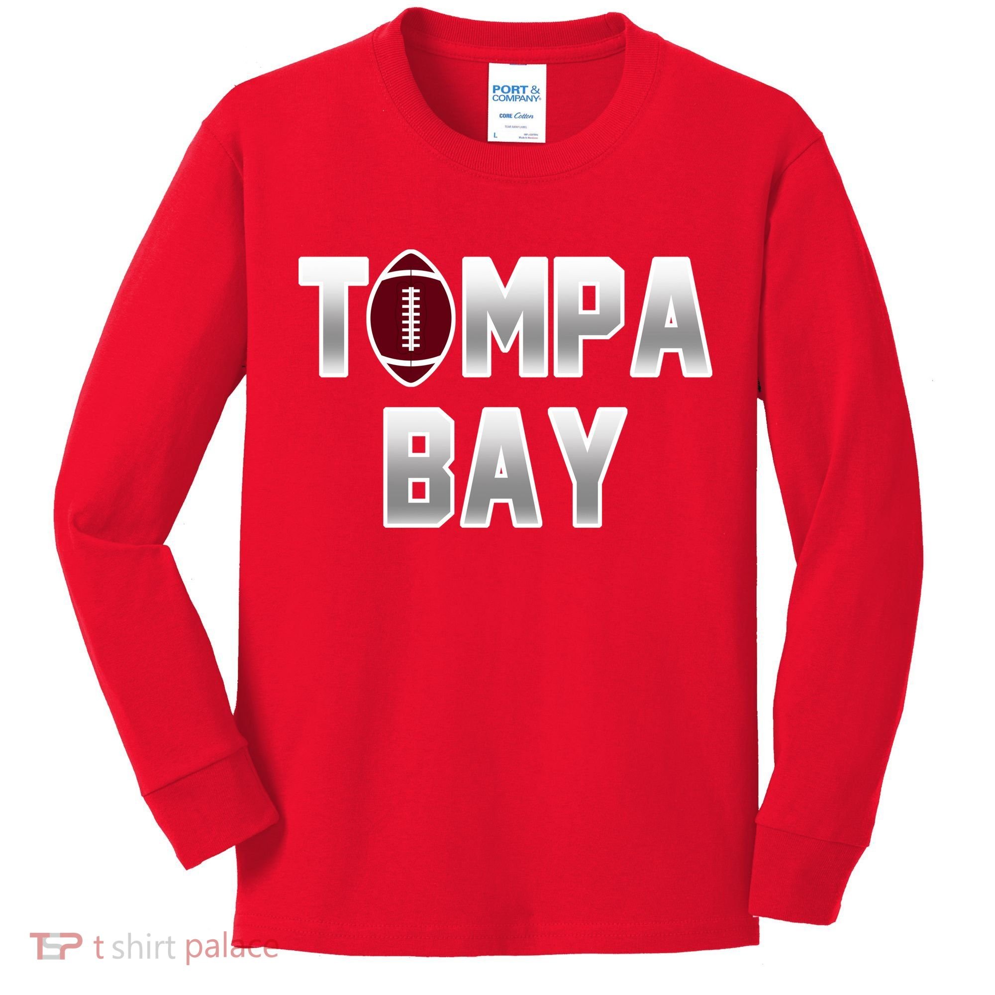 Tampa Bay Football For The Win Kids Long Sleeve Shirt