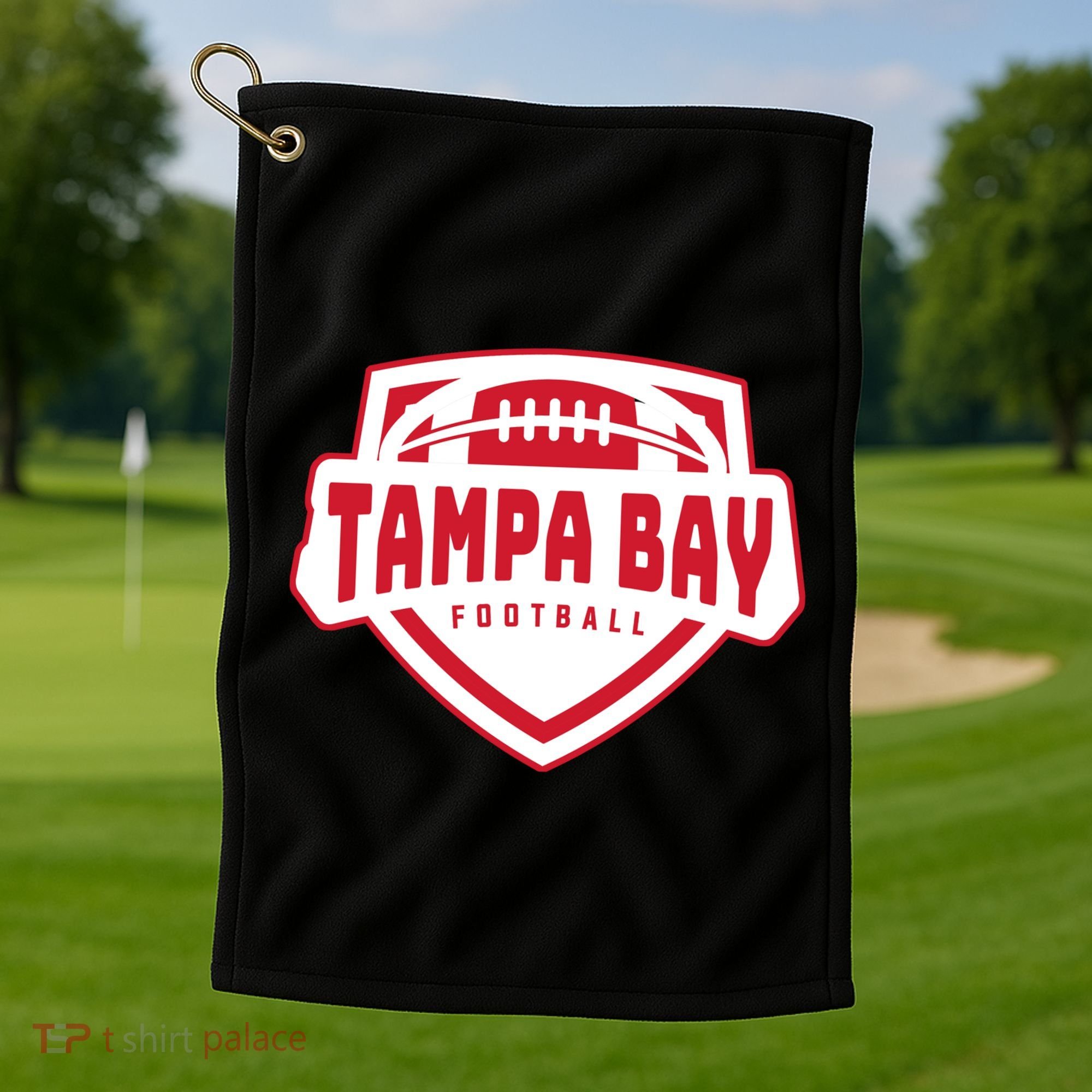 Tampa Bay Football Shield Golf Towel
