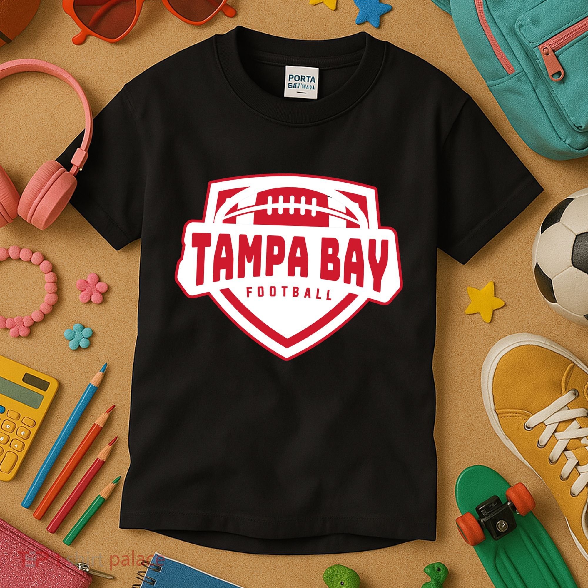 Tampa Bay Football Shield Kids T-Shirt