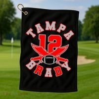 Tampa Brady Number 12 Golf Towel thumb 1