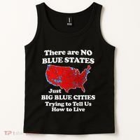 There Are No Blue States Only Big Blue Cities Tank Top thumb 2