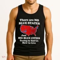 There Are No Blue States Only Big Blue Cities Tank Top thumb 3